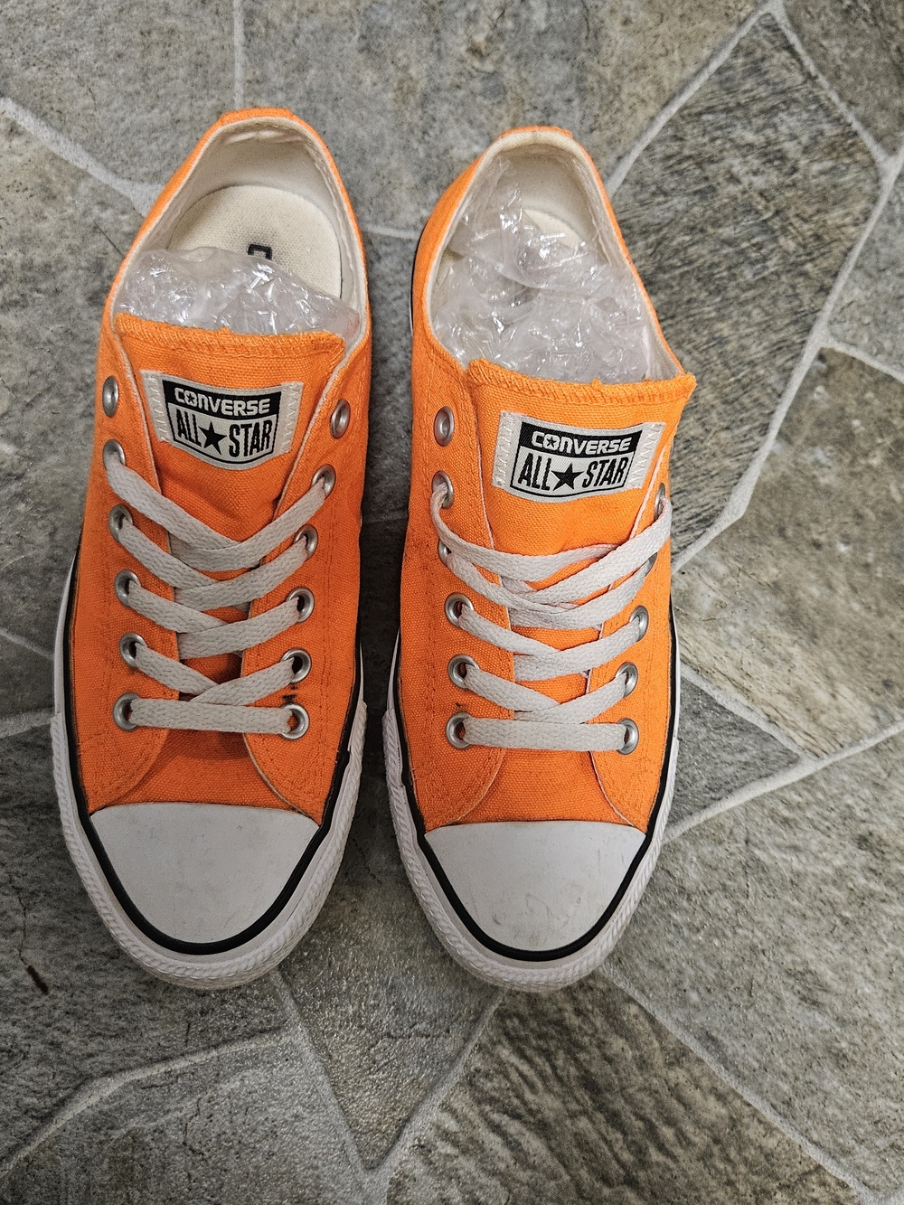 Converse NEON Orange Low Top Sneakers - Picture 2 of 9